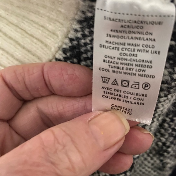 Ann Taylor Black and White Turtleneck Sweater - Picture 7 of 8